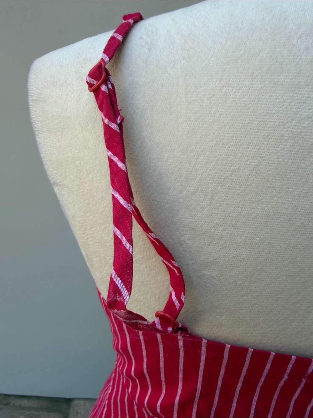 KENDALL & KYLIE Red & White Striped Mini Cotton Dress Juniors Size M - Picture 6 of 12